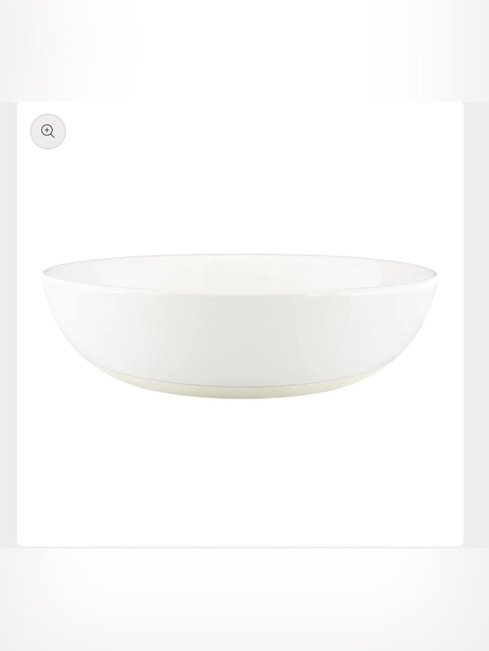 Shell Bisque White Porcelain Round Serving Bowl Canvas Home, NEW IN BOX